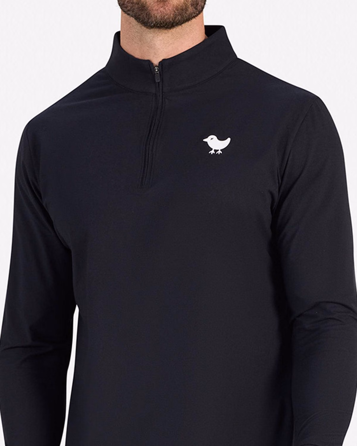 Custom Bad Birdie Velocity Quarterzip - Black — Black