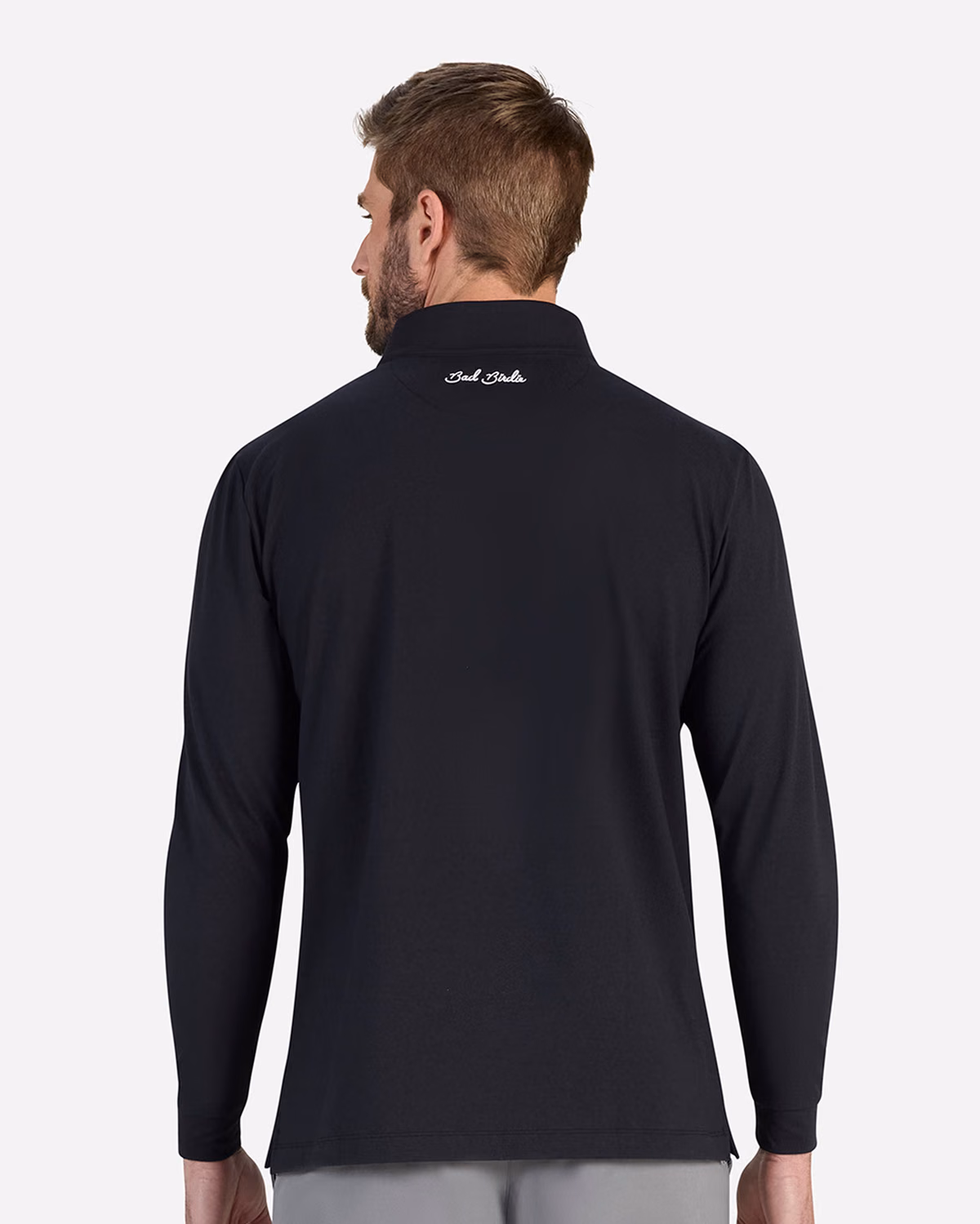 Custom Bad Birdie Velocity Quarterzip - Black — Black