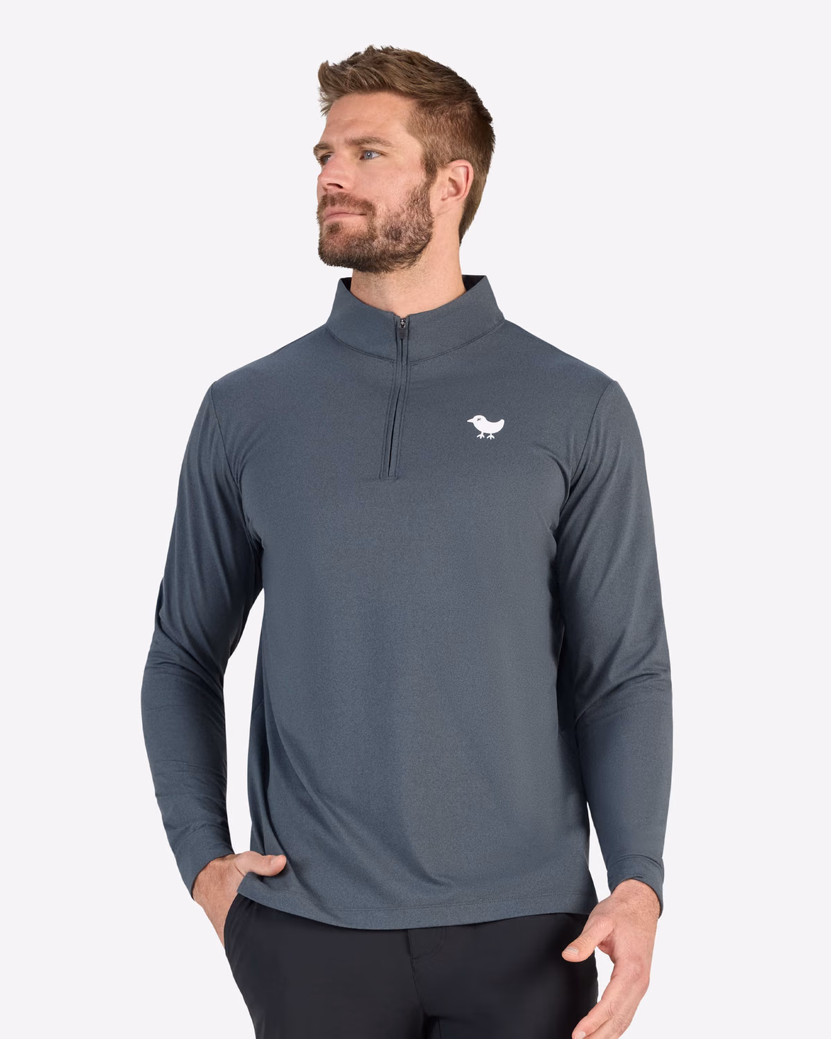 Custom Bad Birdie Velocity Quarterzip - Charcoal