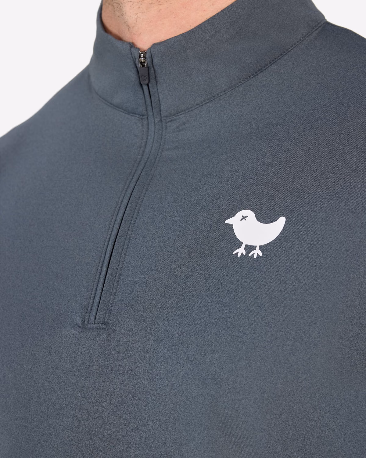 Custom Bad Birdie Velocity Quarterzip - Charcoal — Charcoal