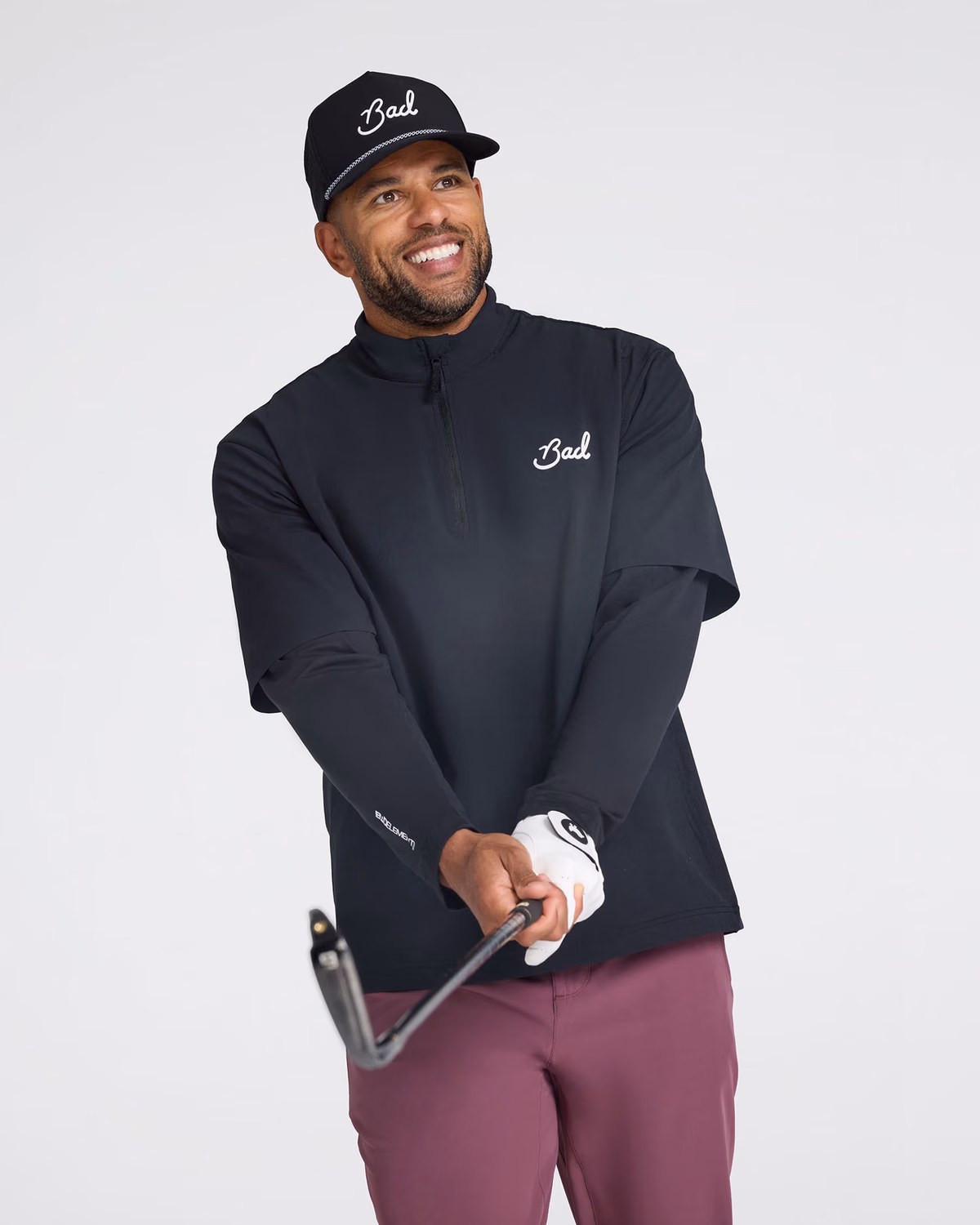 Custom Bad Birdie Mechanism Quarterzip - Black
