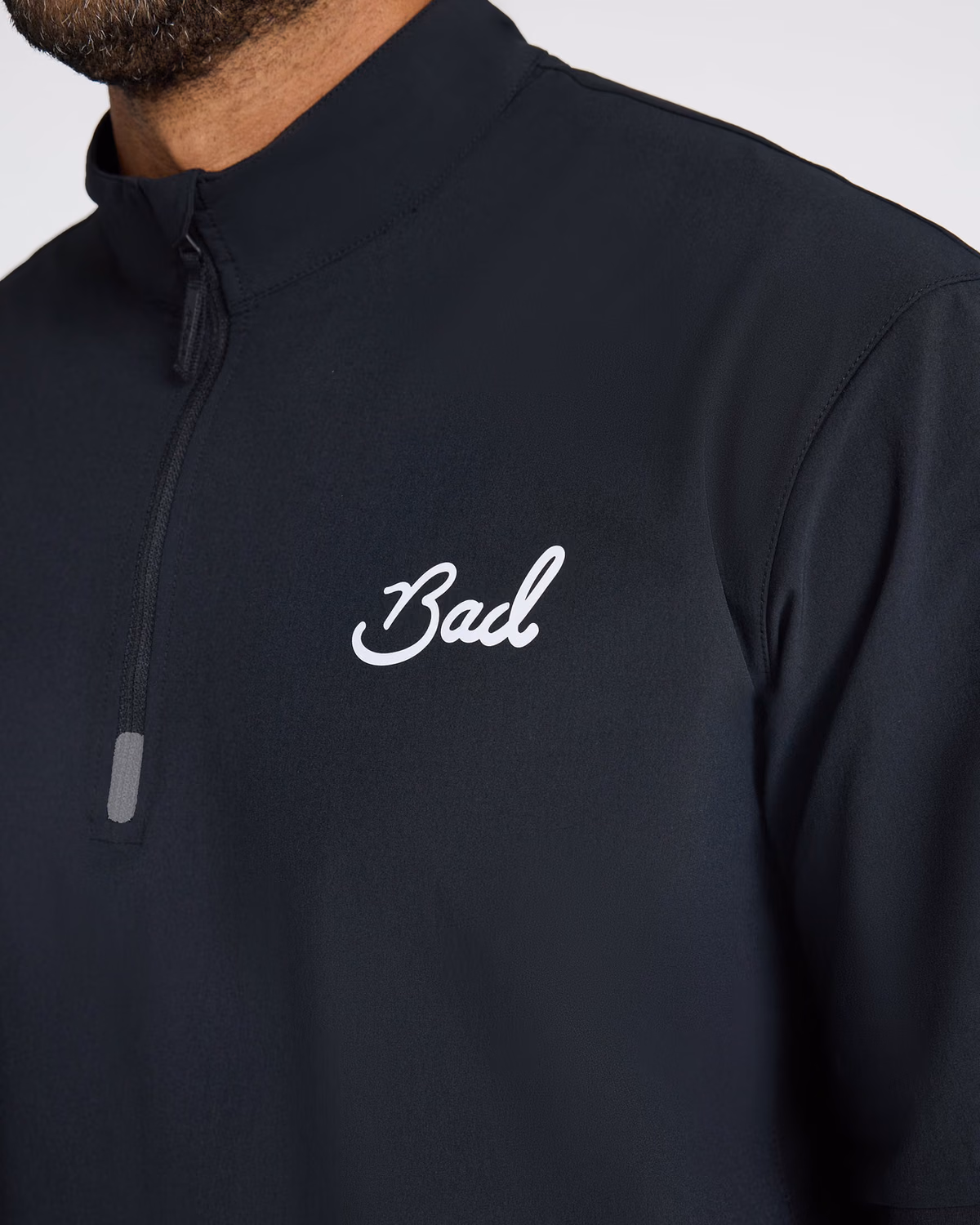 Custom Bad Birdie Mechanism Quarterzip - Black — Black