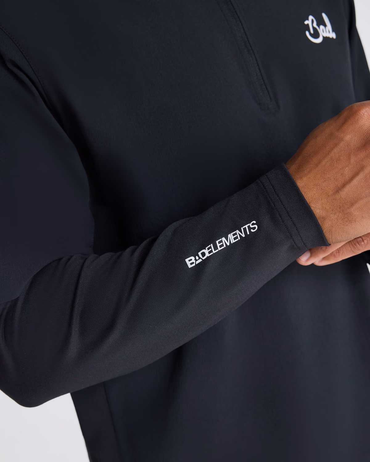 Custom Bad Birdie Mechanism Quarterzip - Black — Black