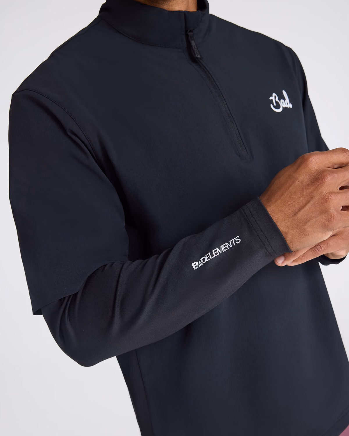 Custom Bad Birdie Mechanism Quarterzip - Black — Black