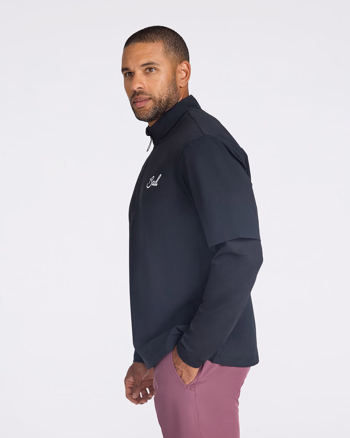 Custom Bad Birdie Mechanism Quarterzip - Black — Black