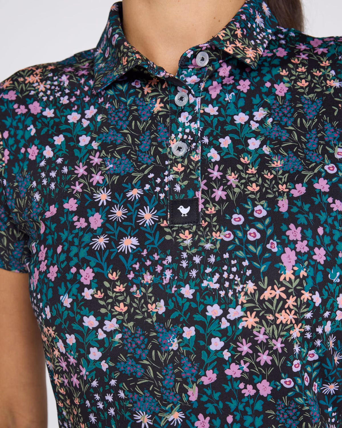 Custom Bad Birdie Super Duper Bloom — Womens Polo