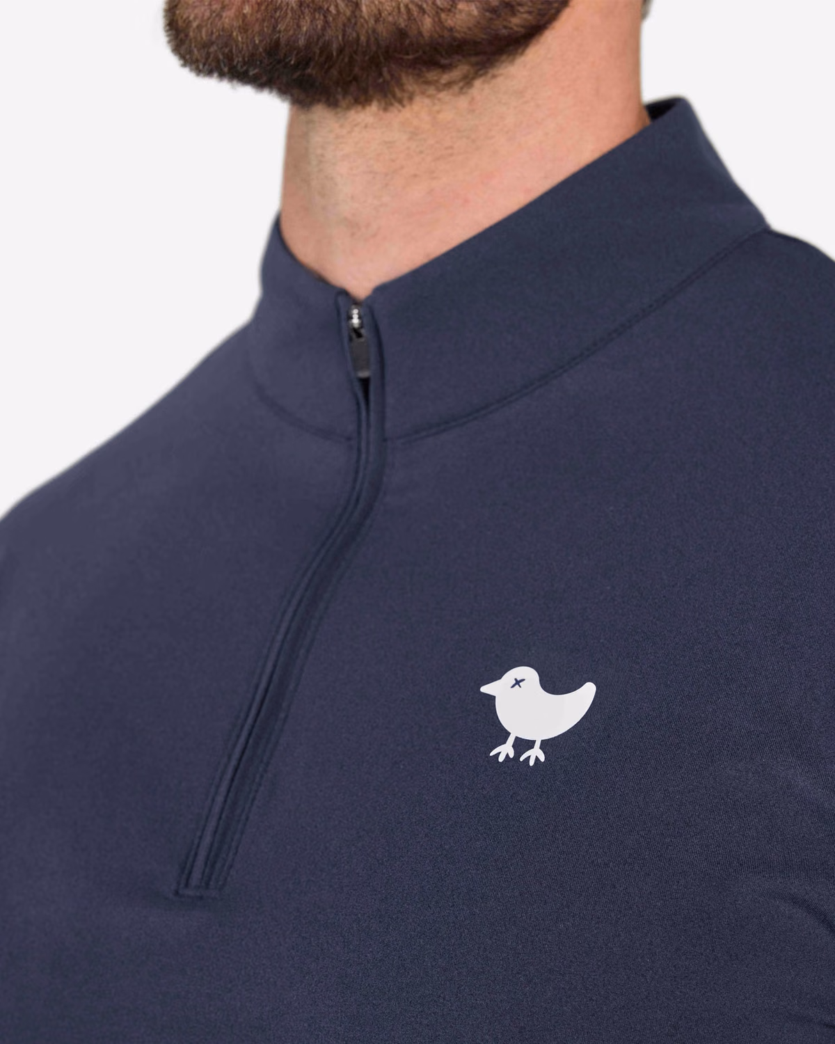 Custom Bad Birdie Velocity Quarterzip - Dark Navy — Dark Navy