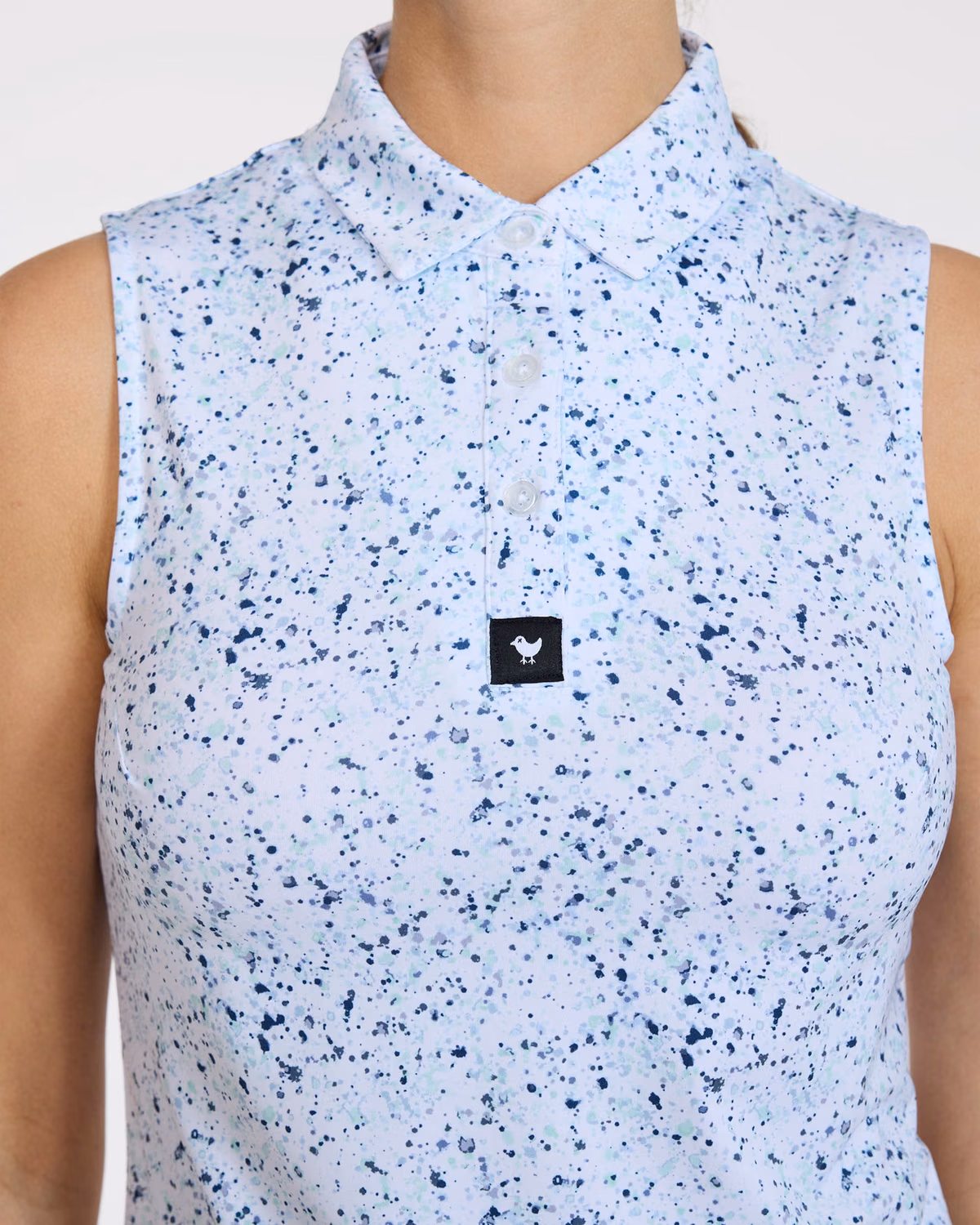 Custom Bad Birdie Paint Splatter 3 - Navy Sleeveless — Navy Sleeveless