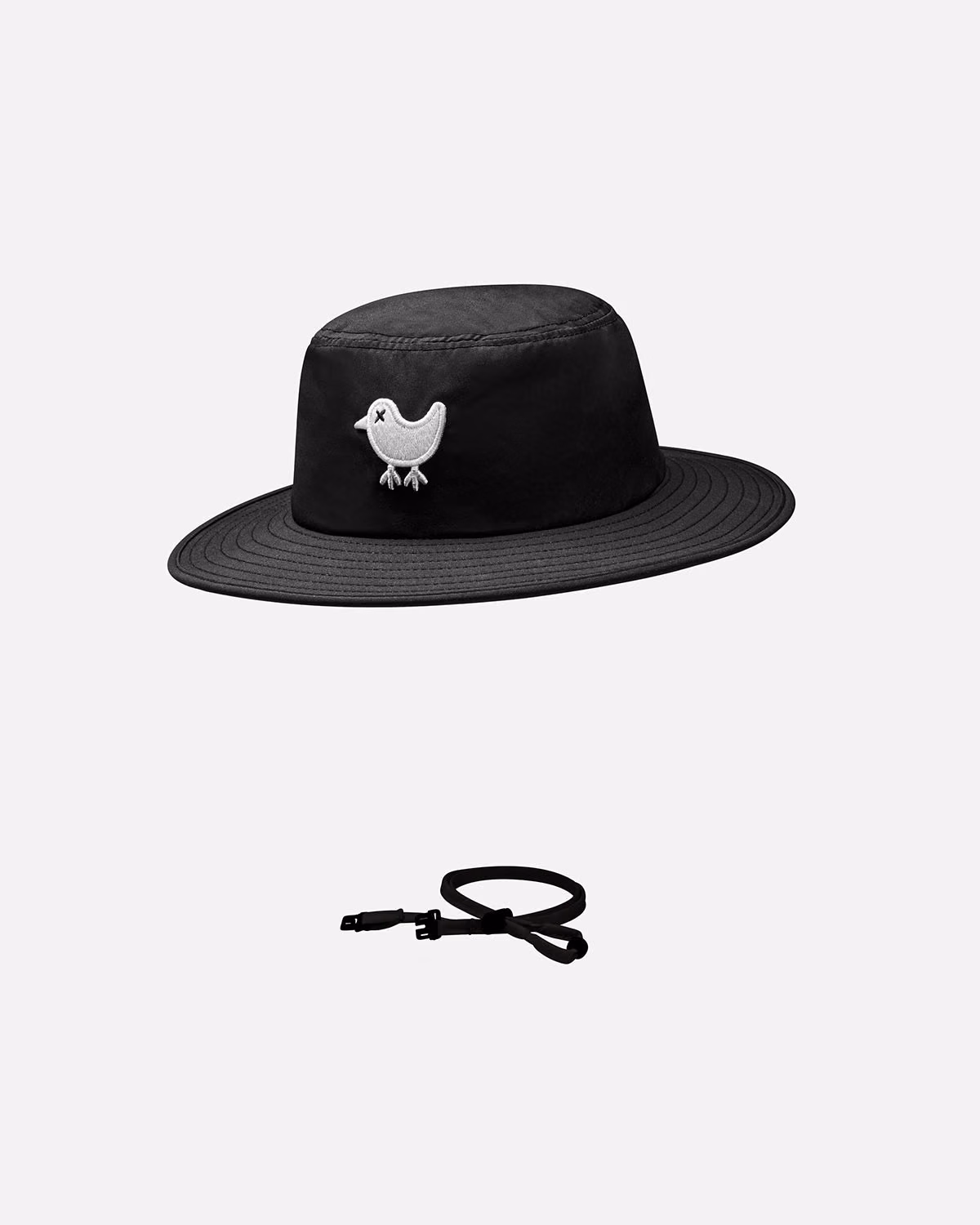 Custom Bad Birdie Sun Bucket Hat - Black — Black