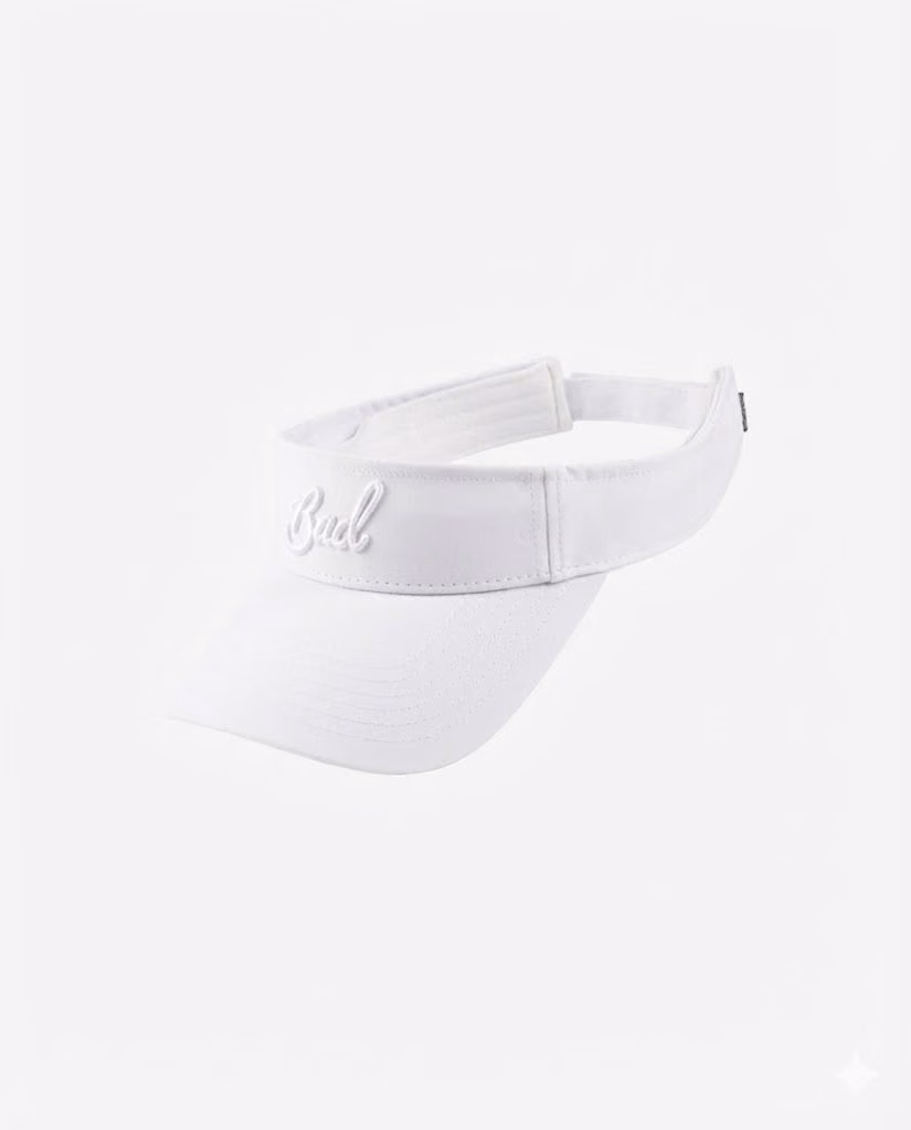 Custom Bad Birdie Embroidered Bad Visor - White/White