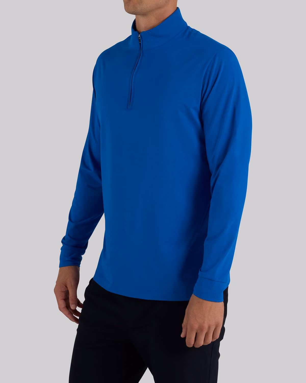 Custom Bad Birdie Velocity Quarterzip - Classic Blue — Classic Blue