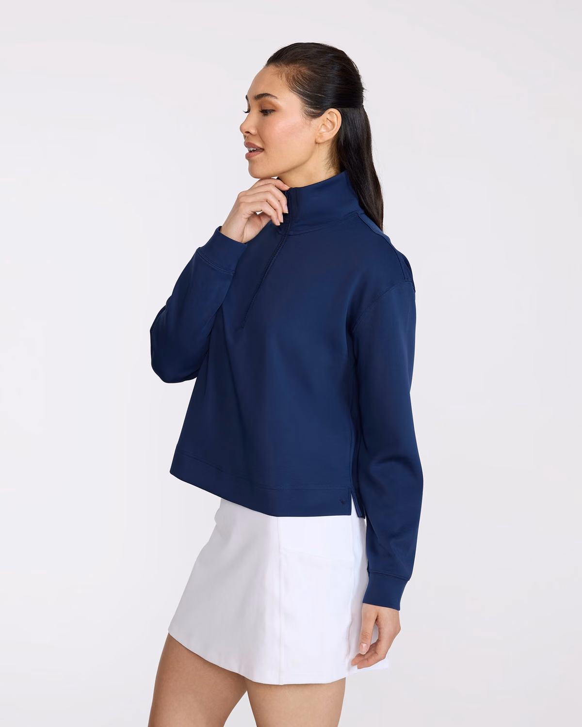 Custom Bad Birdie At Ease Quarterzip - Dark Navy — Dark Navy