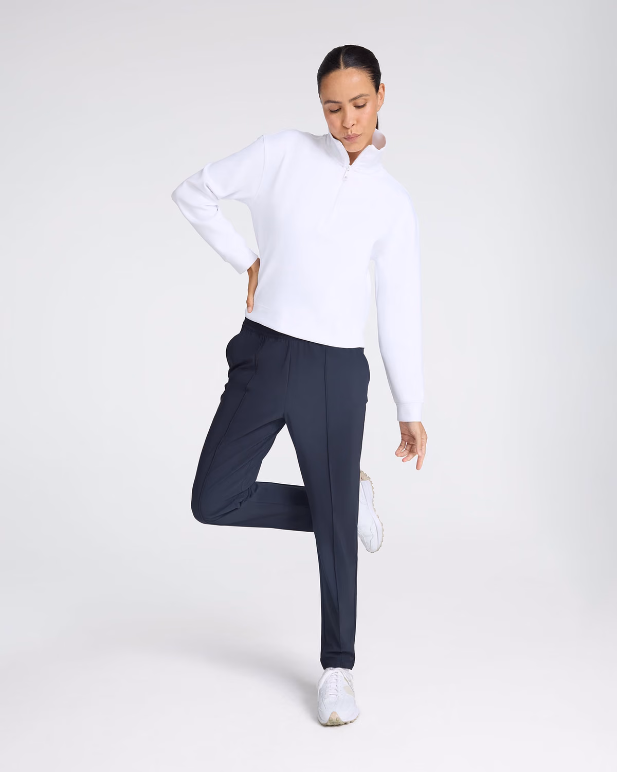 Custom Bad Birdie At Ease Quarterzip - White — White