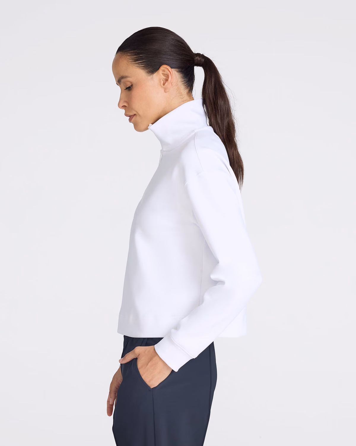 Custom Bad Birdie At Ease Quarterzip - White — White