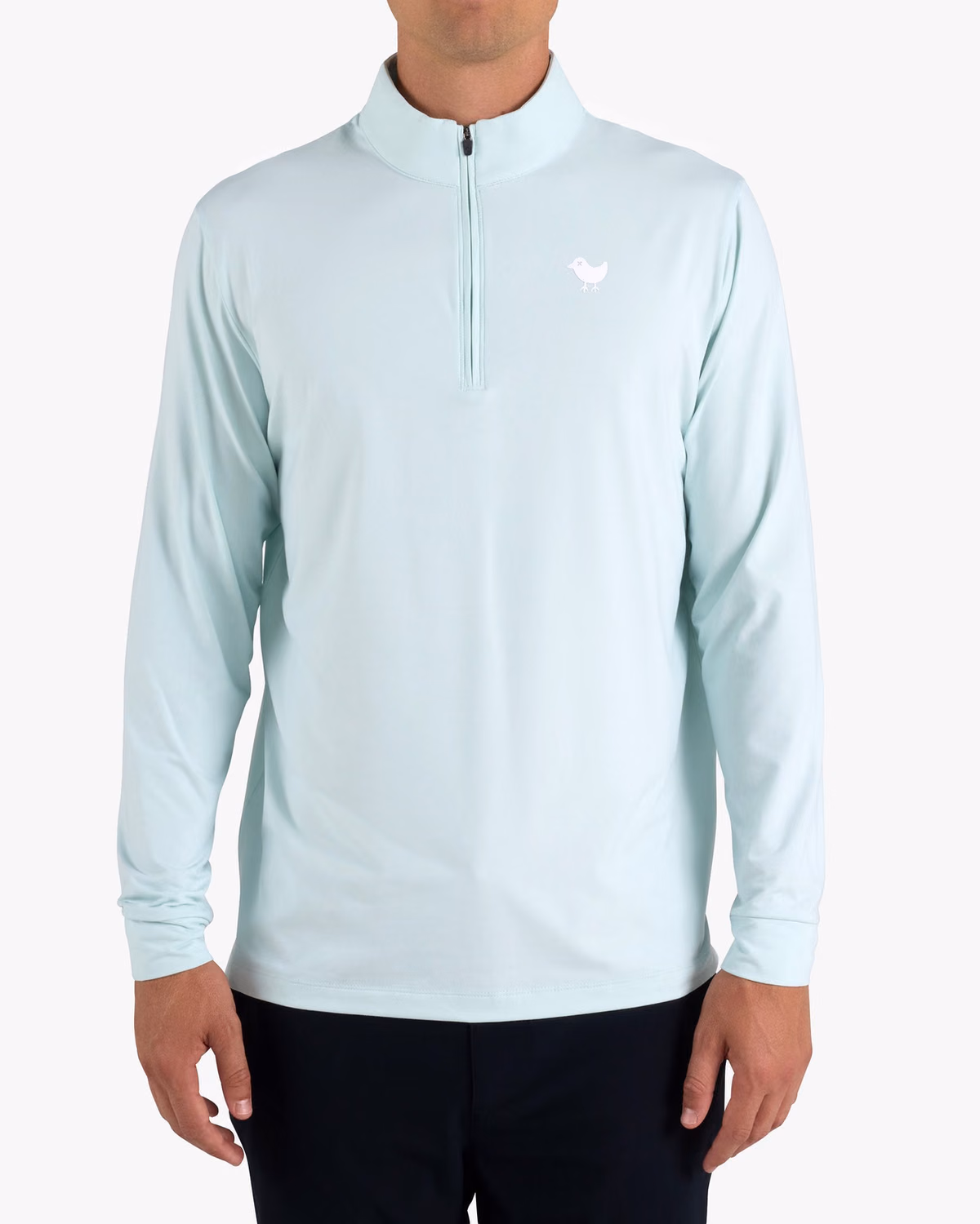 Custom Bad Birdie Velocity Quarterzip - Pale Blue