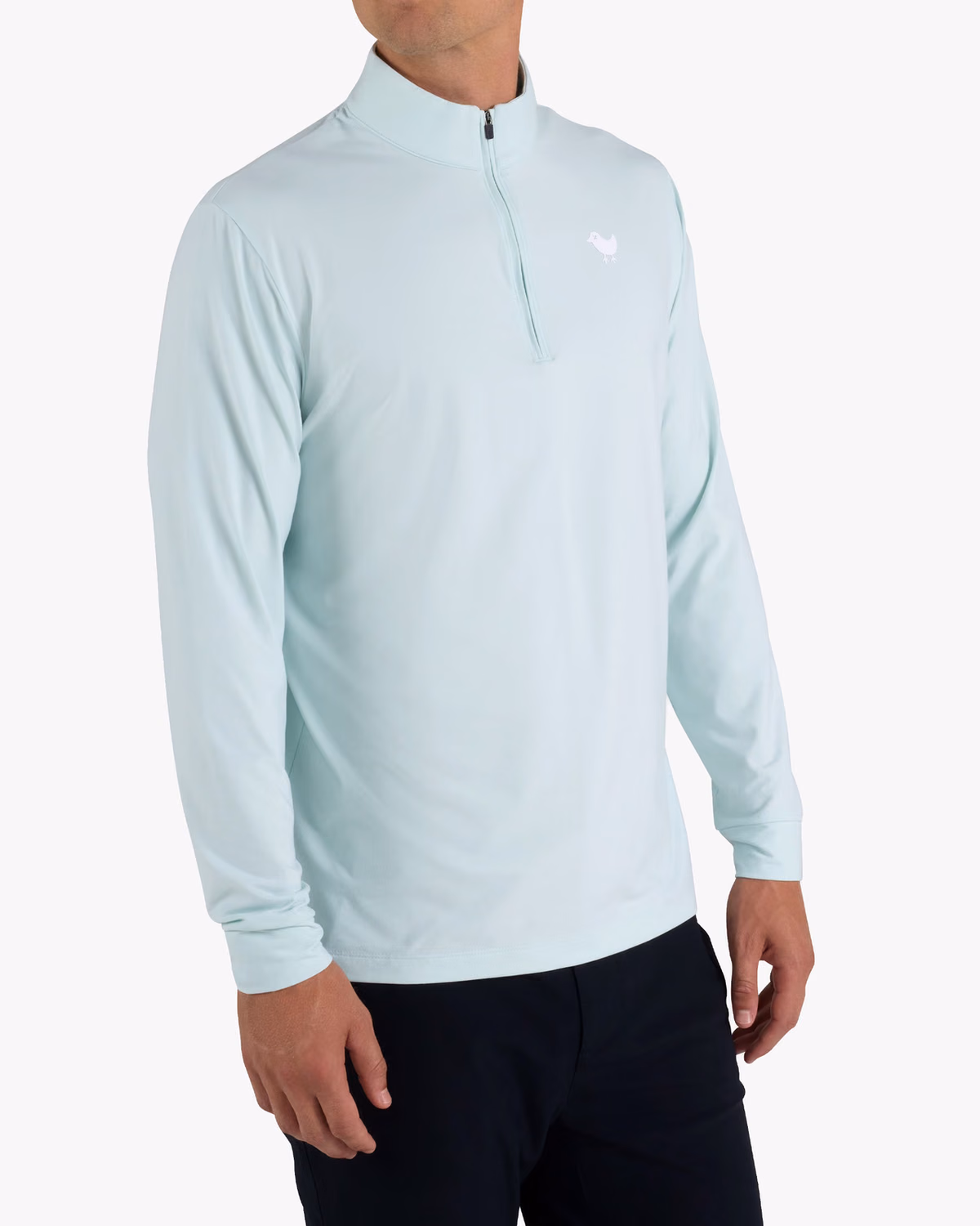 Custom Bad Birdie Velocity Quarterzip - Pale Blue — Pale Blue