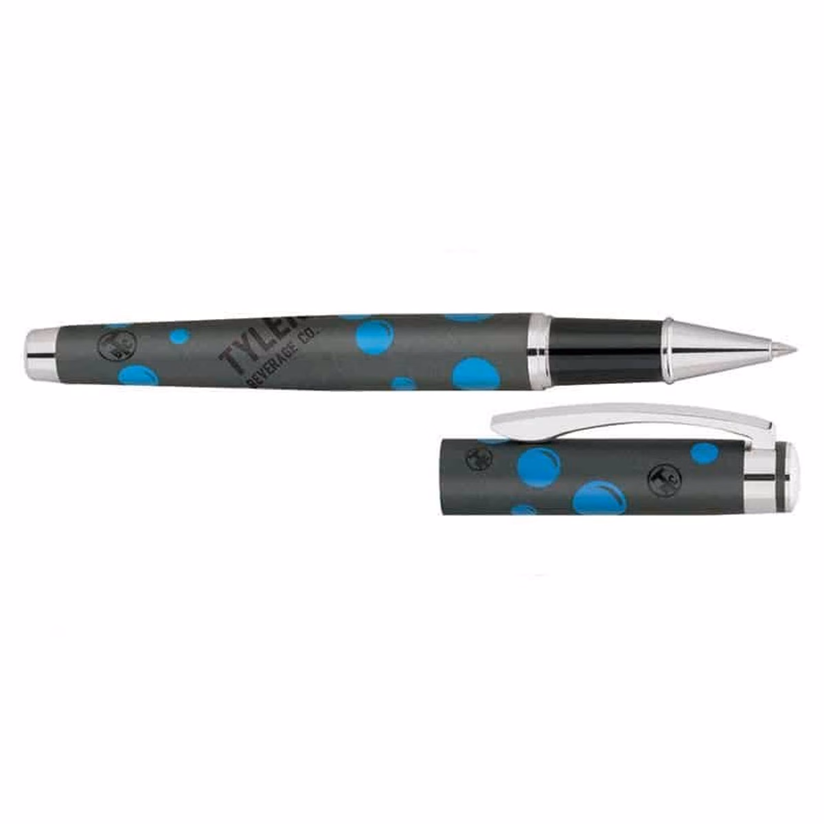 Custom Bettoni Mendova Rollerball Pen, Black, front view