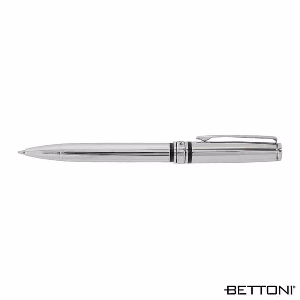 Custom Bettoni Avellino Recycled Brass Ballpoint Pen in Black - product view