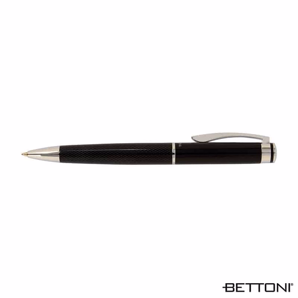 Custom Bettoni Lazio Recycled Brass Ballpoint Pen in Black - product view