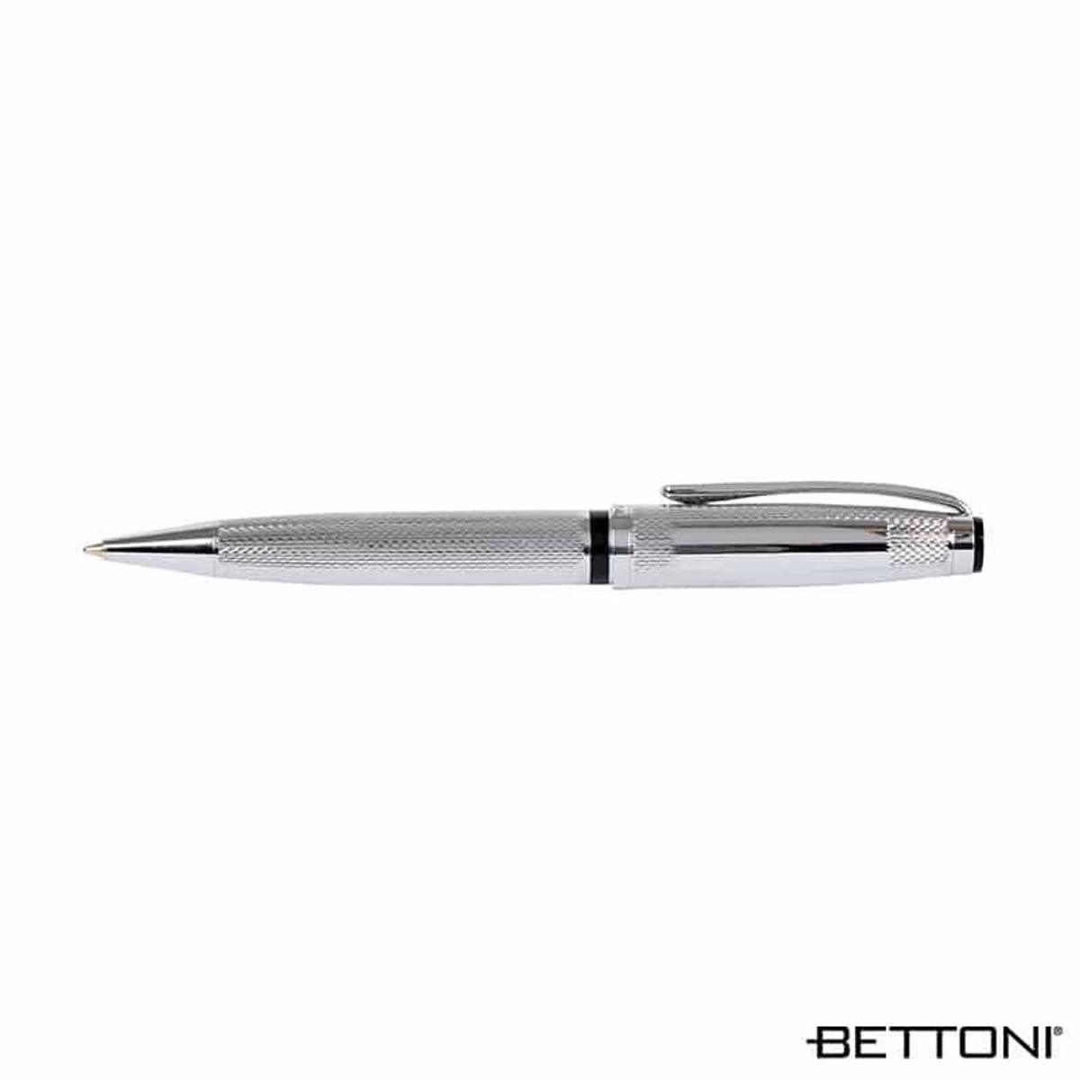 Custom Bettoni Napoli Recycled Brass Ballpoint Pen in Chrome - product view