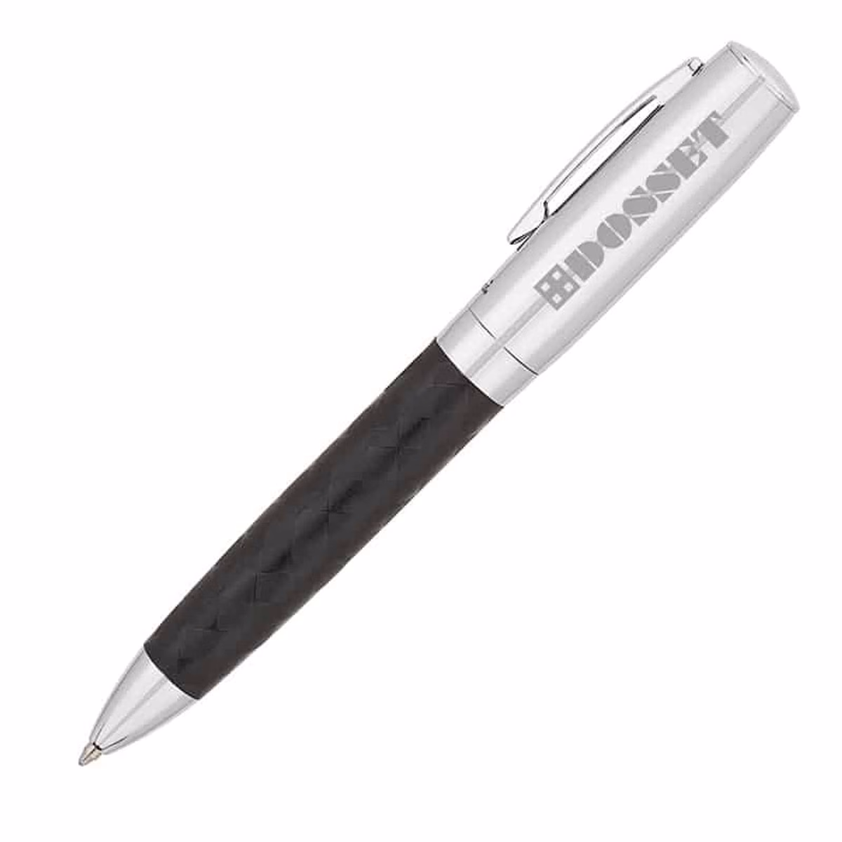 Custom Bettoni Portici Ballpoint Pen, Black, front view