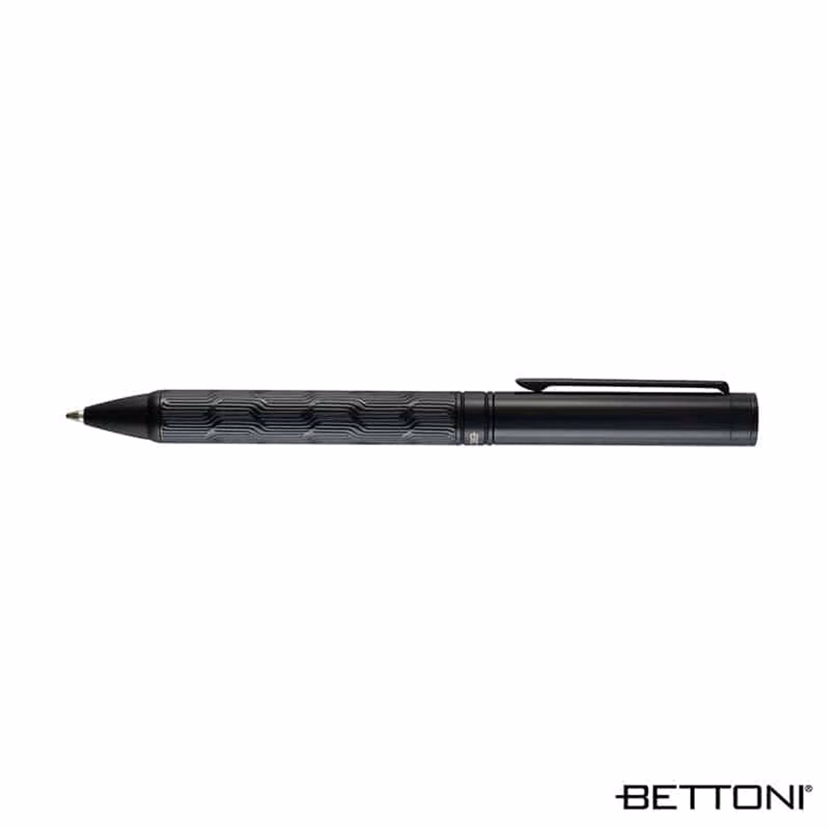 Custom Bettoni Torino Brass Ballpoint Pen in Black - product view