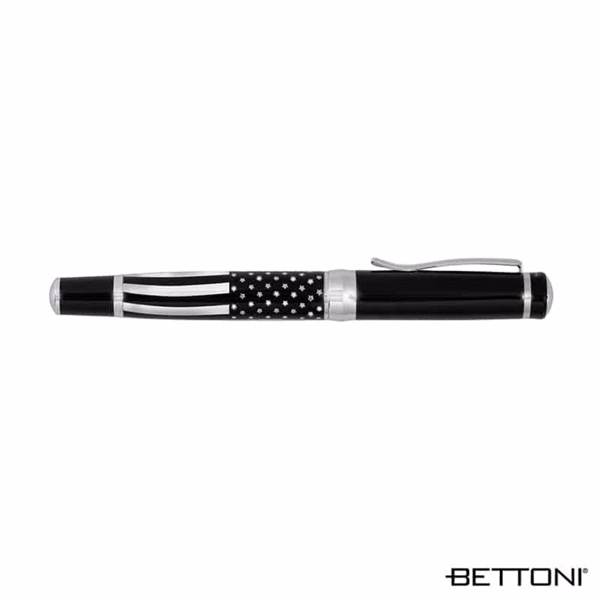 Custom Bettoni Americano Rollerball Pen in Black - product view