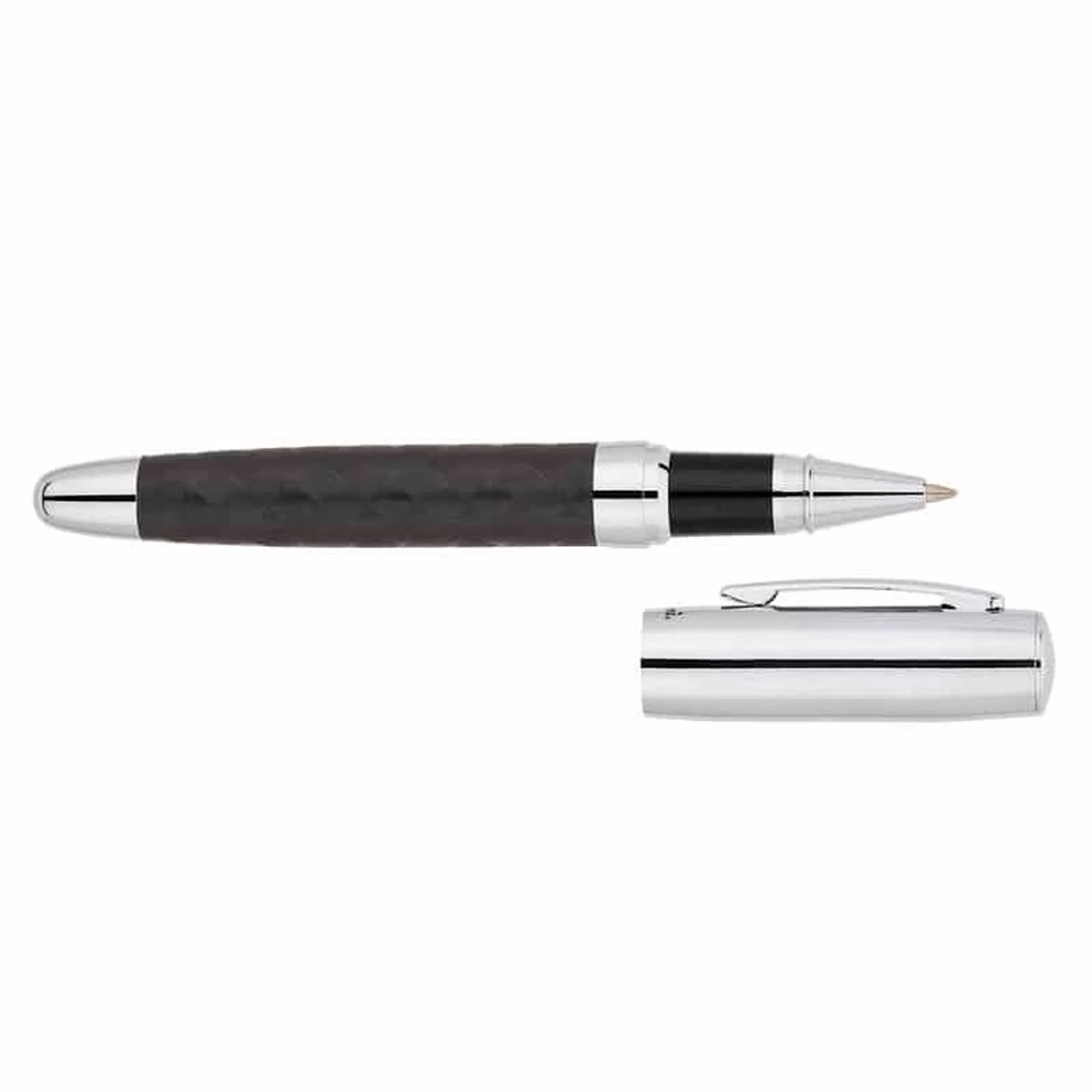 Custom Bettoni Portici Rollerball Pen, Black, front view