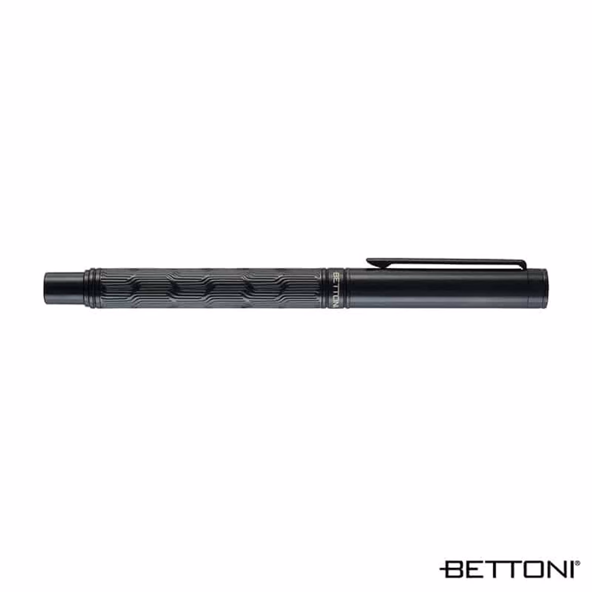 Custom Bettoni Torino Brass Cap-Off Rollerball Pen in Black - product view
