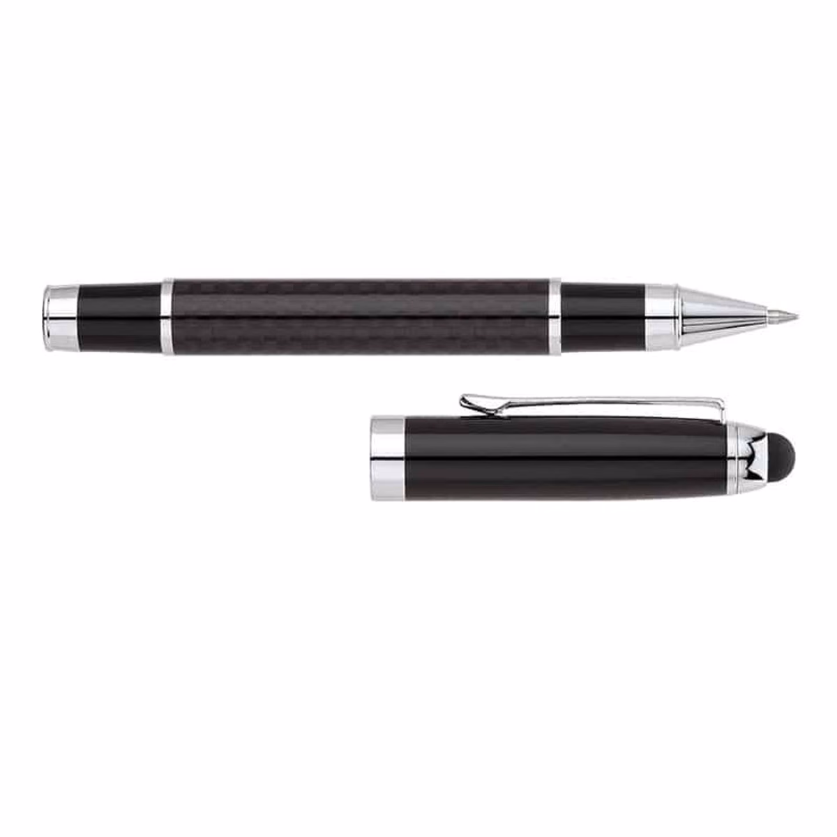Custom Bettoni Potenza Rollerball Pen & Stylus in Black - product view