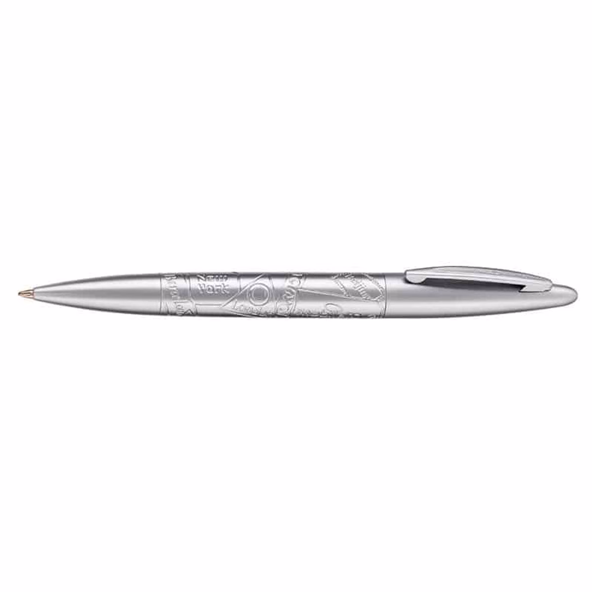 Custom Bettoni Corona Series Ballpoint Pen in Satin-Silver - product view
