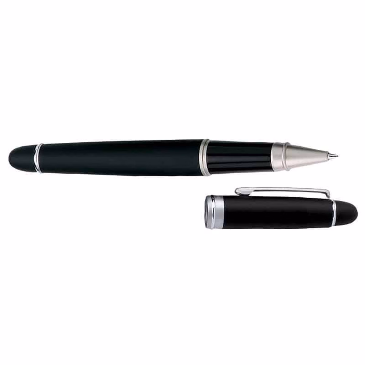 Custom Bettoni Pissarro Rollerball Pen, Black, front view