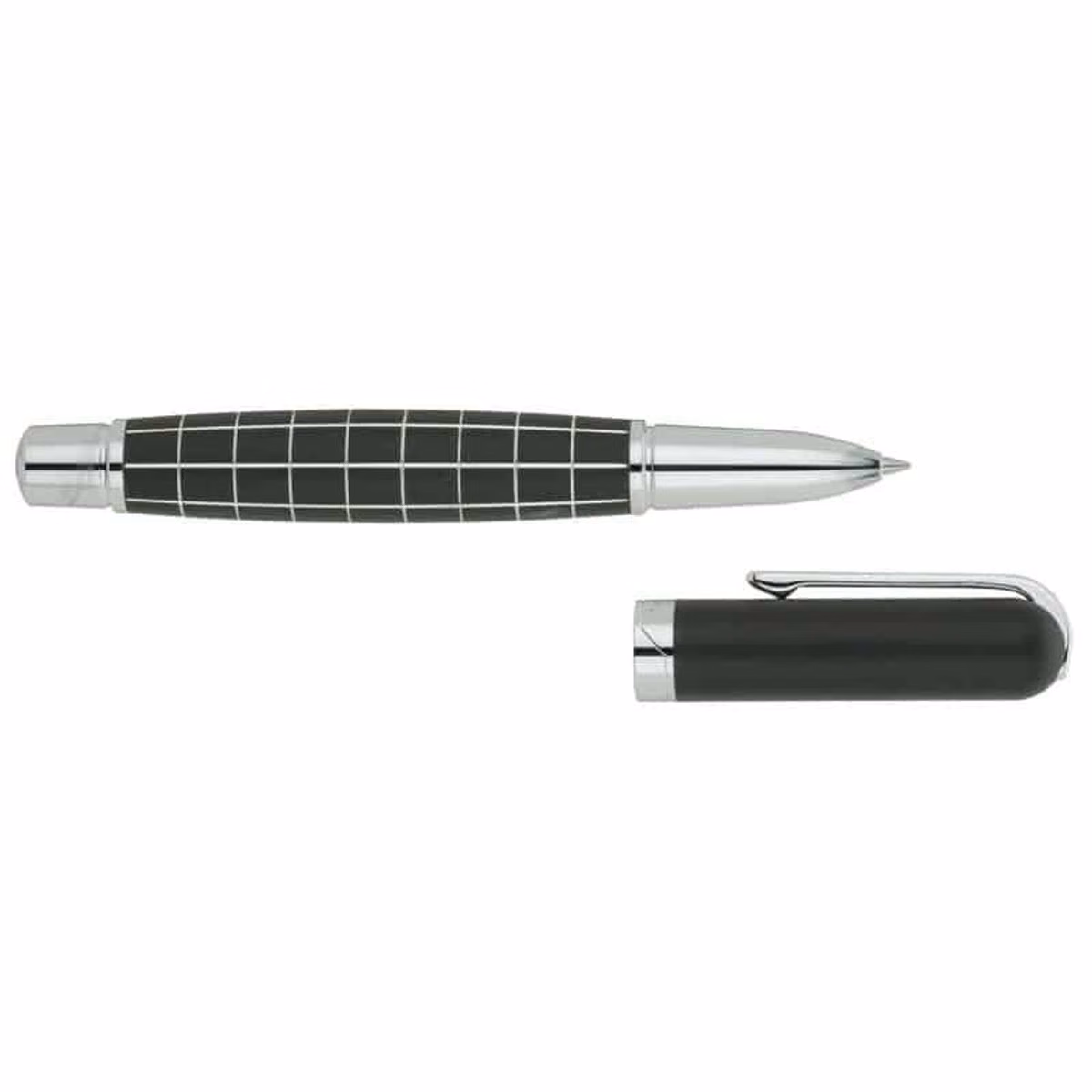 Custom Bettoni Valerio Rollerball Pen, Black, front view