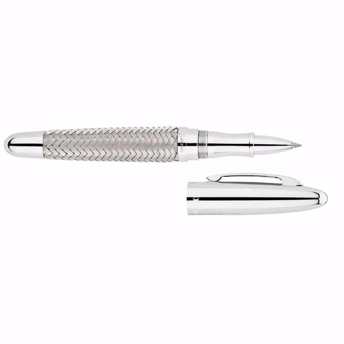 Custom Bettoni Armour I Rollerball Pen in Steel - product view