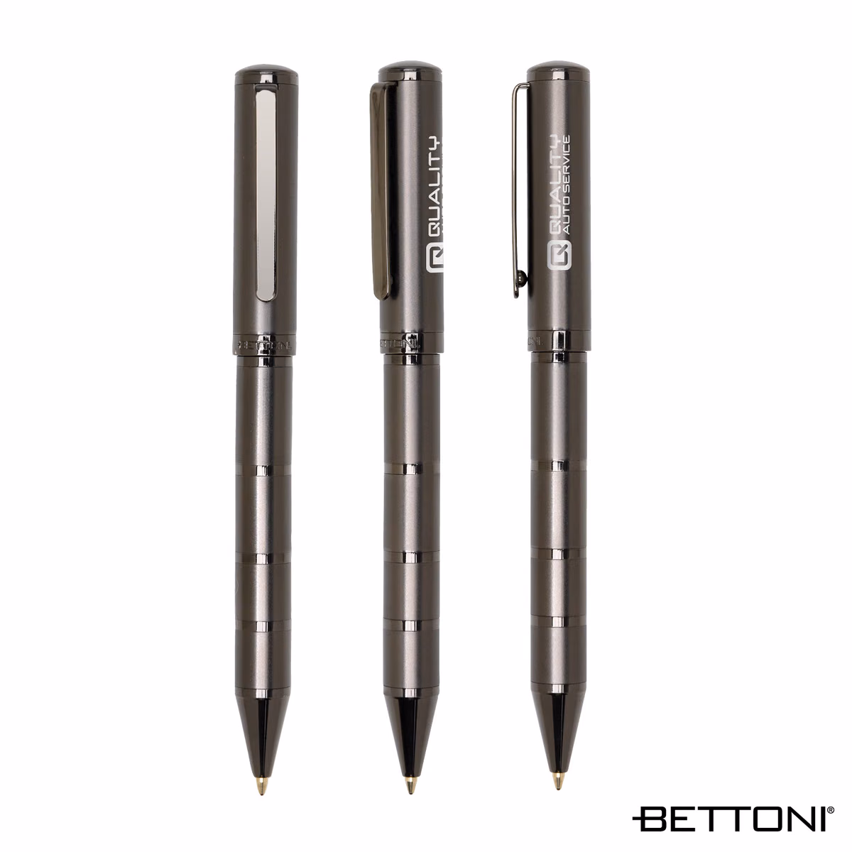 Custom Bettoni Venezia Ballpoint Pen in Black - group view