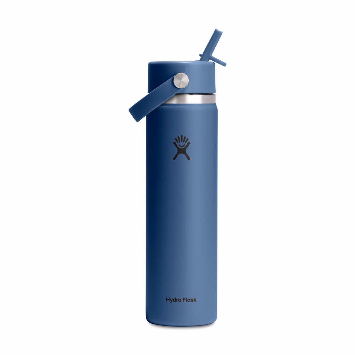 Custom Hydro Flask Wide Flex Straw Cap Bottle 24 Oz. — Harbor Blue