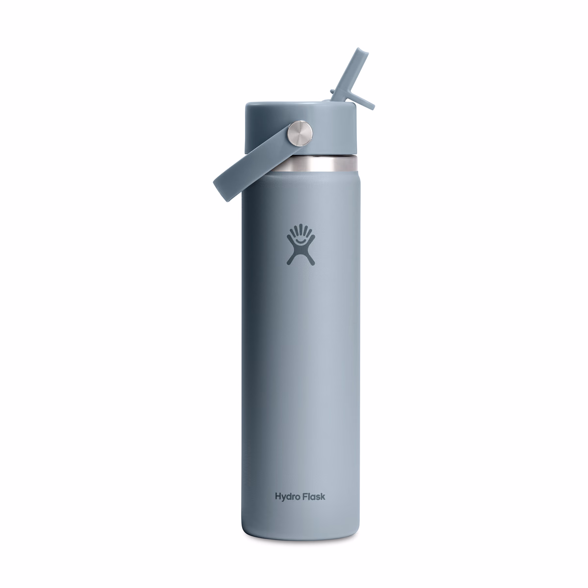 Custom Hydro Flask Wide Flex Straw Cap Bottle 24 Oz. — Shale Gray