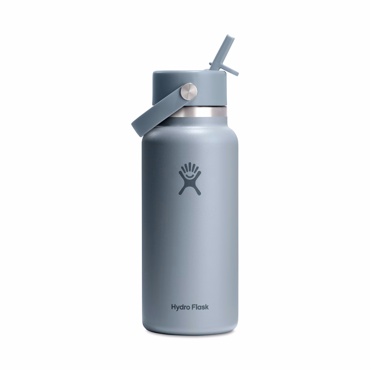 Custom Hydro Flask Wide Flex Straw Cap Bottle 32 Oz. — Shale Gray