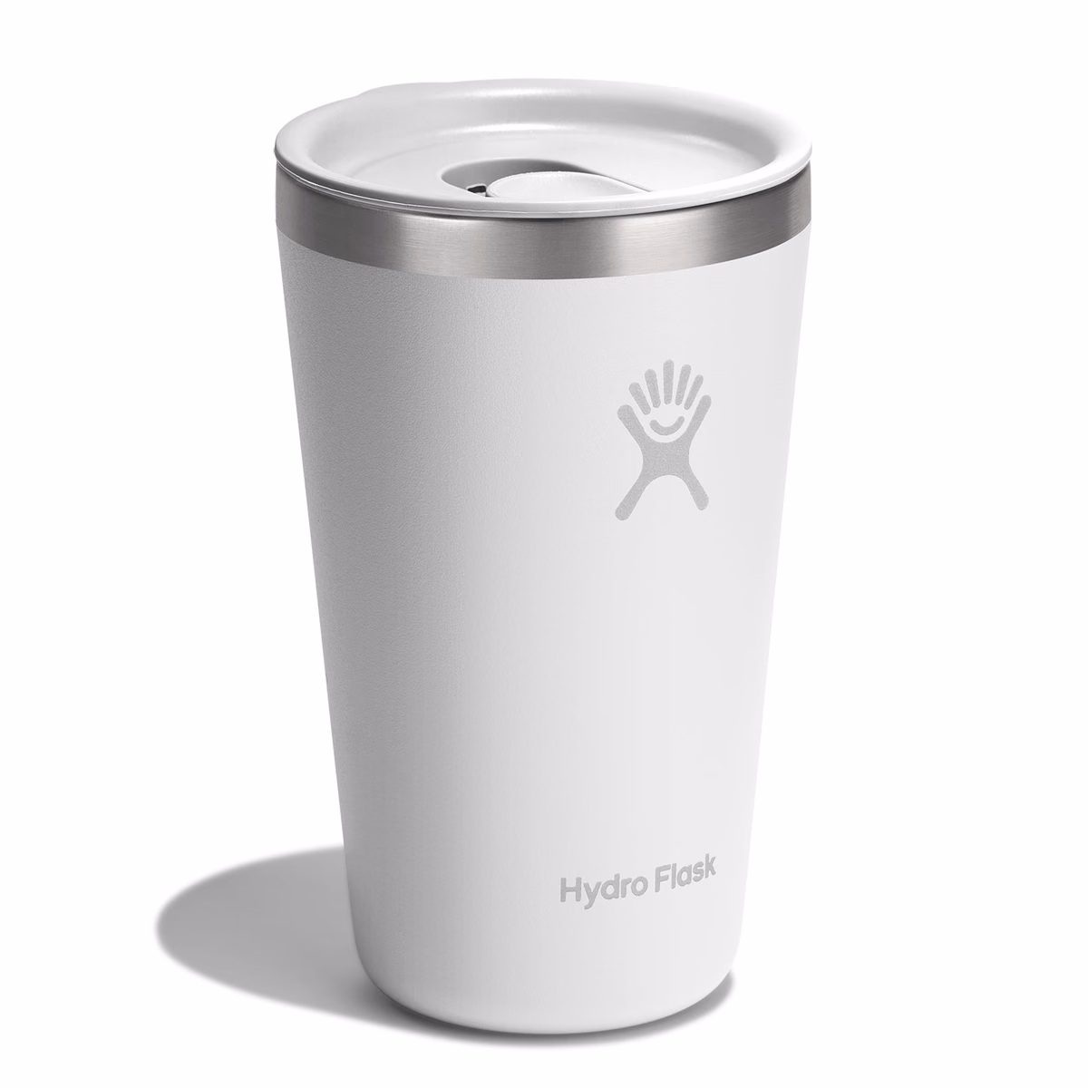 Custom Hydro Flask All Around Tumbler Press-In Lid 16 Oz. — White