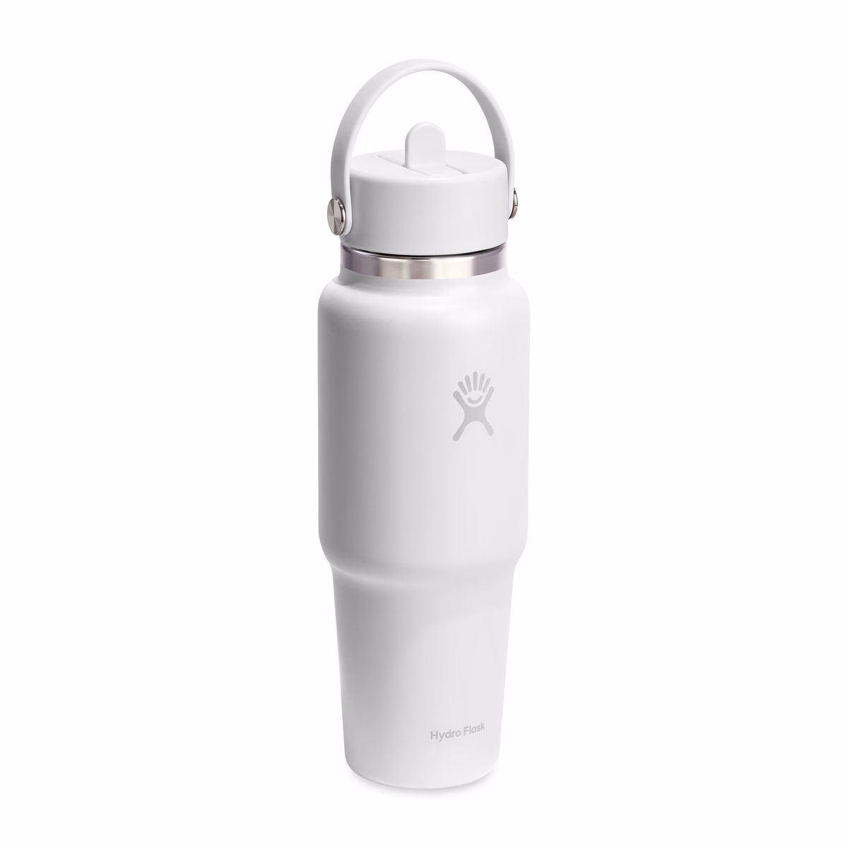 Custom Hydro Flask Wide Flex Straw Travel Bottle 32 Oz. — White