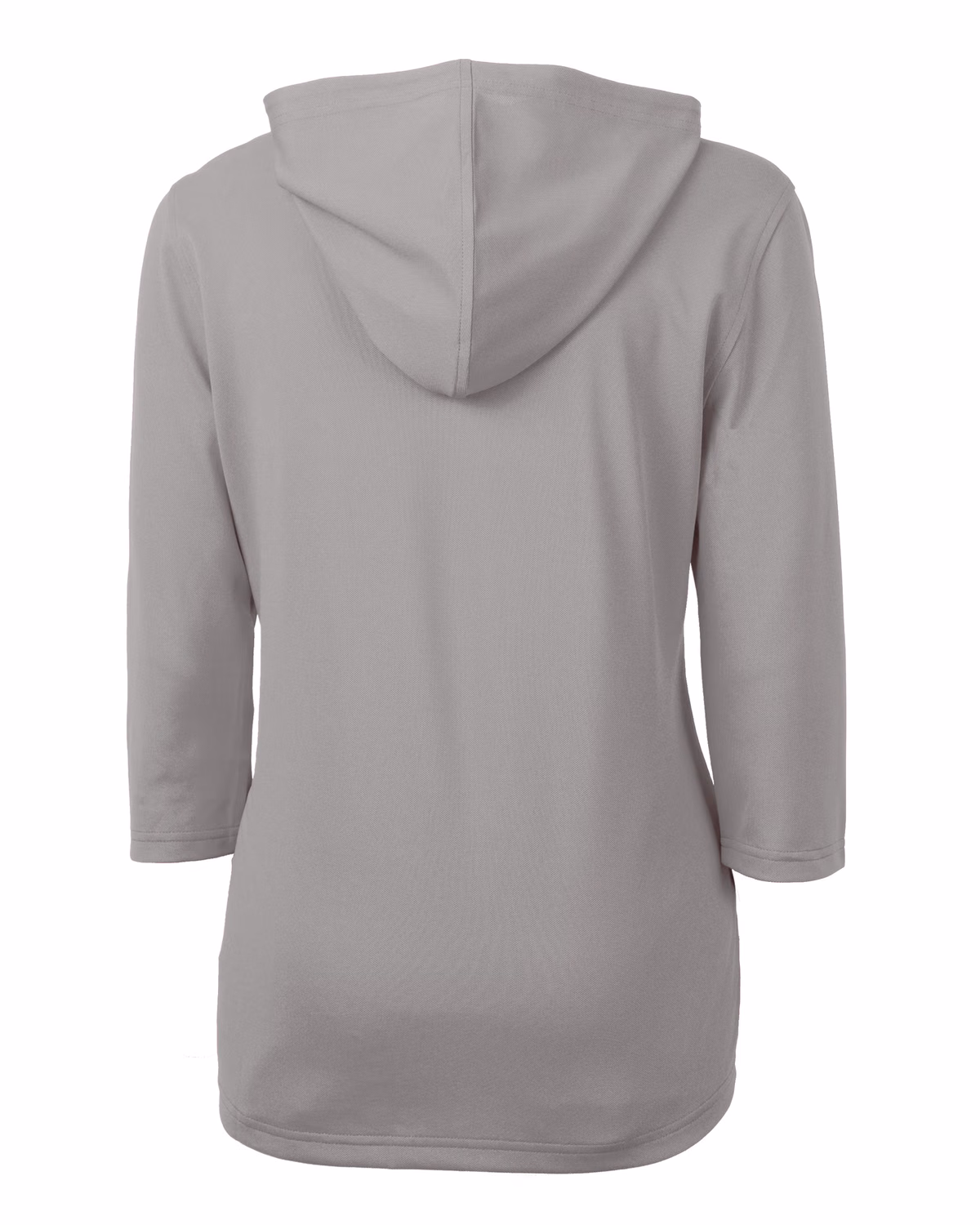 Custom Cutter & Buck Virtue Recycled Featherlight Pique Womens Half Zip Hooded Pullover — Polished flat front