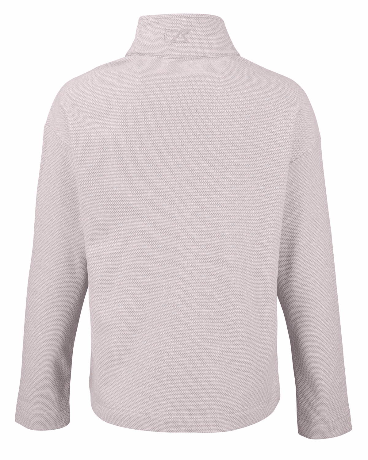 Custom Cutter & Buck Hunts Point Recycled Fleece Womens Hybrid Snap Placket Pullover — Polished flat front