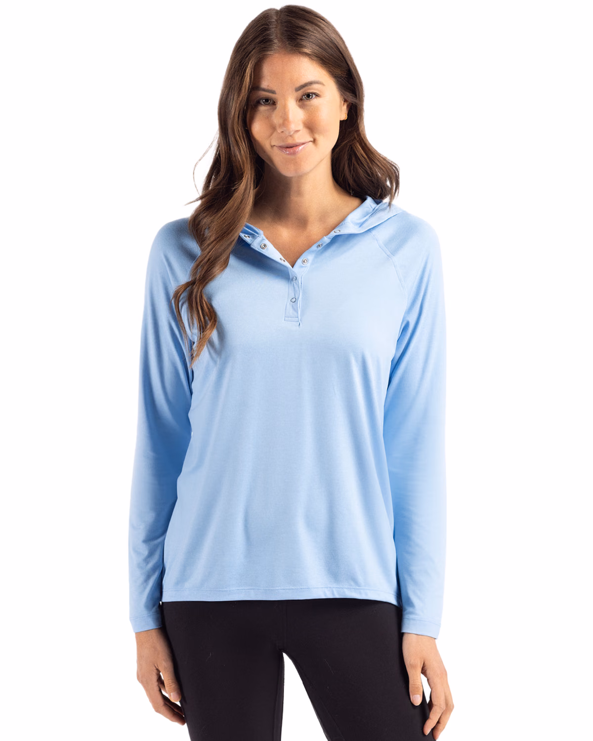 Custom Cutter & Buck Coastline Recycled Double Peached Womens Hooded Pullover