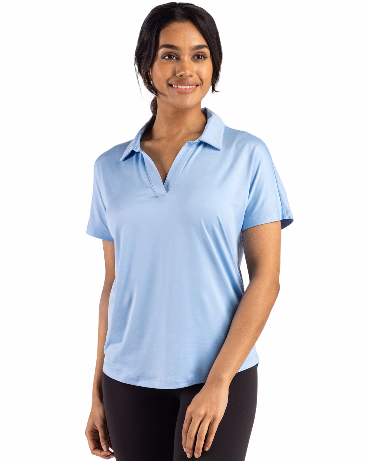 Custom Cutter & Buck Coastline Recycled Double Peached Womens Dolman Polo