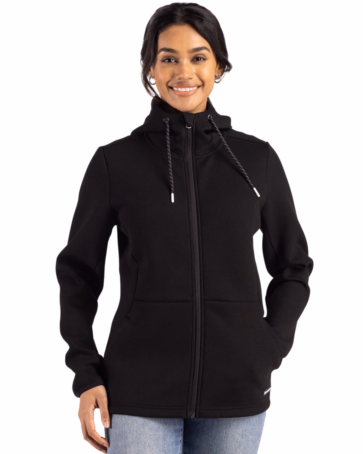 Custom Cutter & Buck Roam Recycled Buttery-Soft Knit Womens Full Zip Hooded Jacket