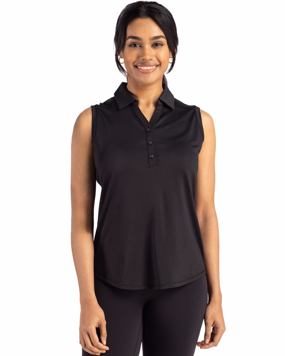 Custom Cutter & Buck Forge Recycled Four-Way Stretch Womens Sleeveless Polo