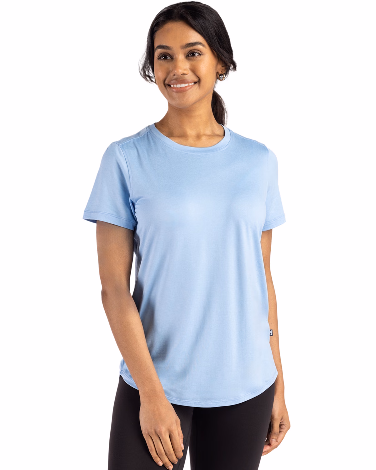 Custom Cutter & Buck Coastline Recycled Double Peached Womens Short Sleeve Tee