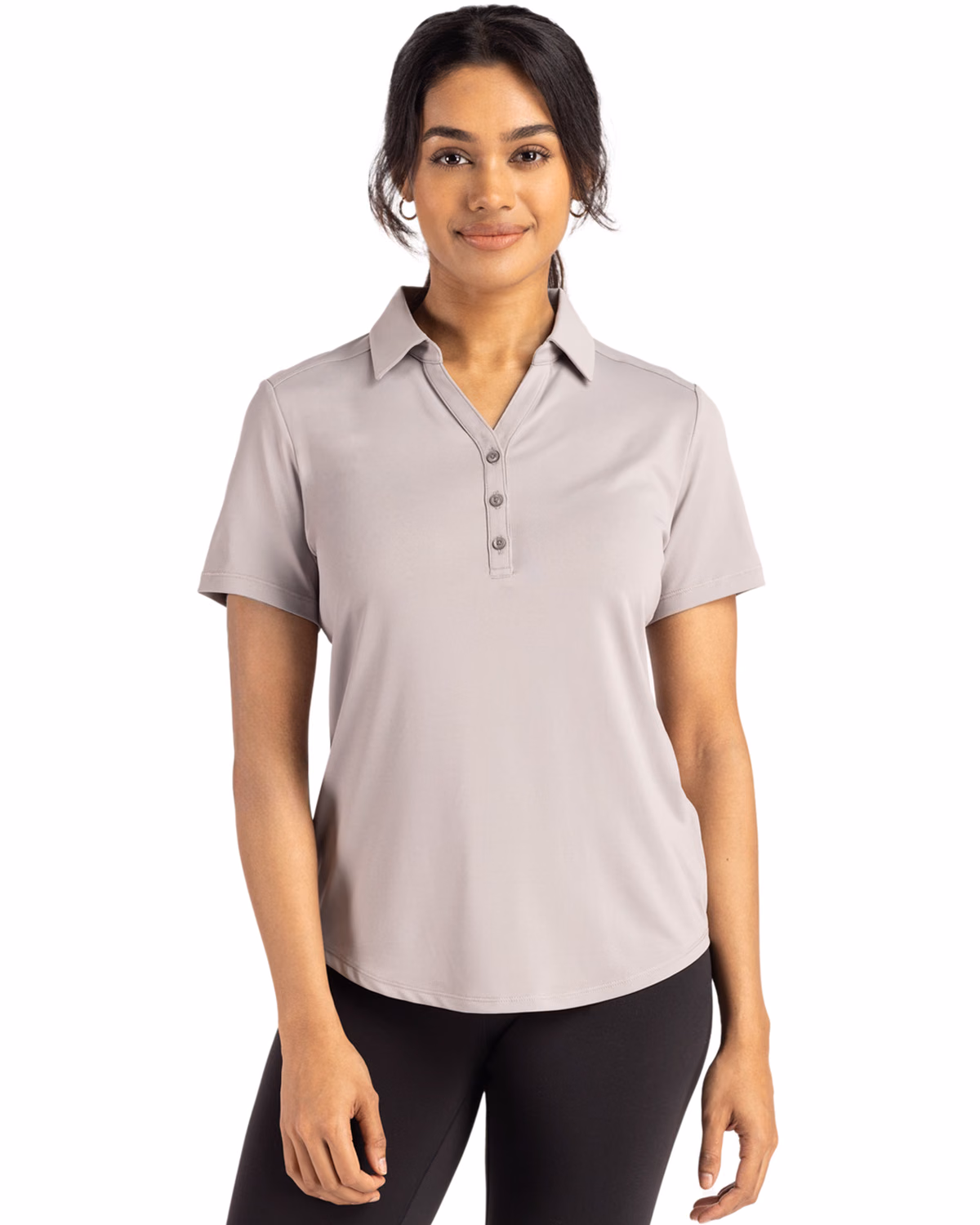 Custom Cutter & Buck Forge Recycled Four-Way Stretch Womens Polo — Polished front