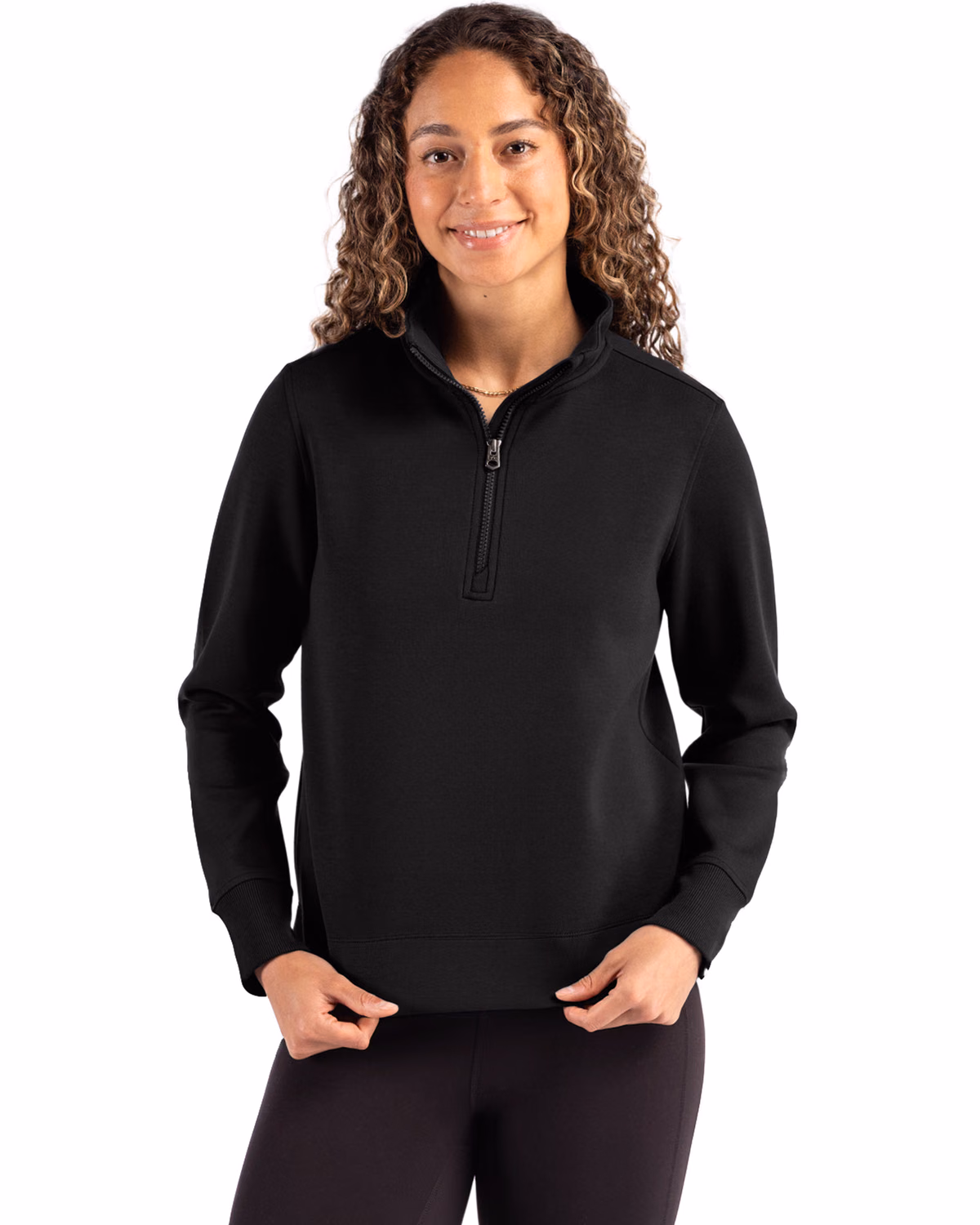 Custom Cutter & Buck Roam Recycled Buttery-Soft Knit Womens Quarter Zip Pullover