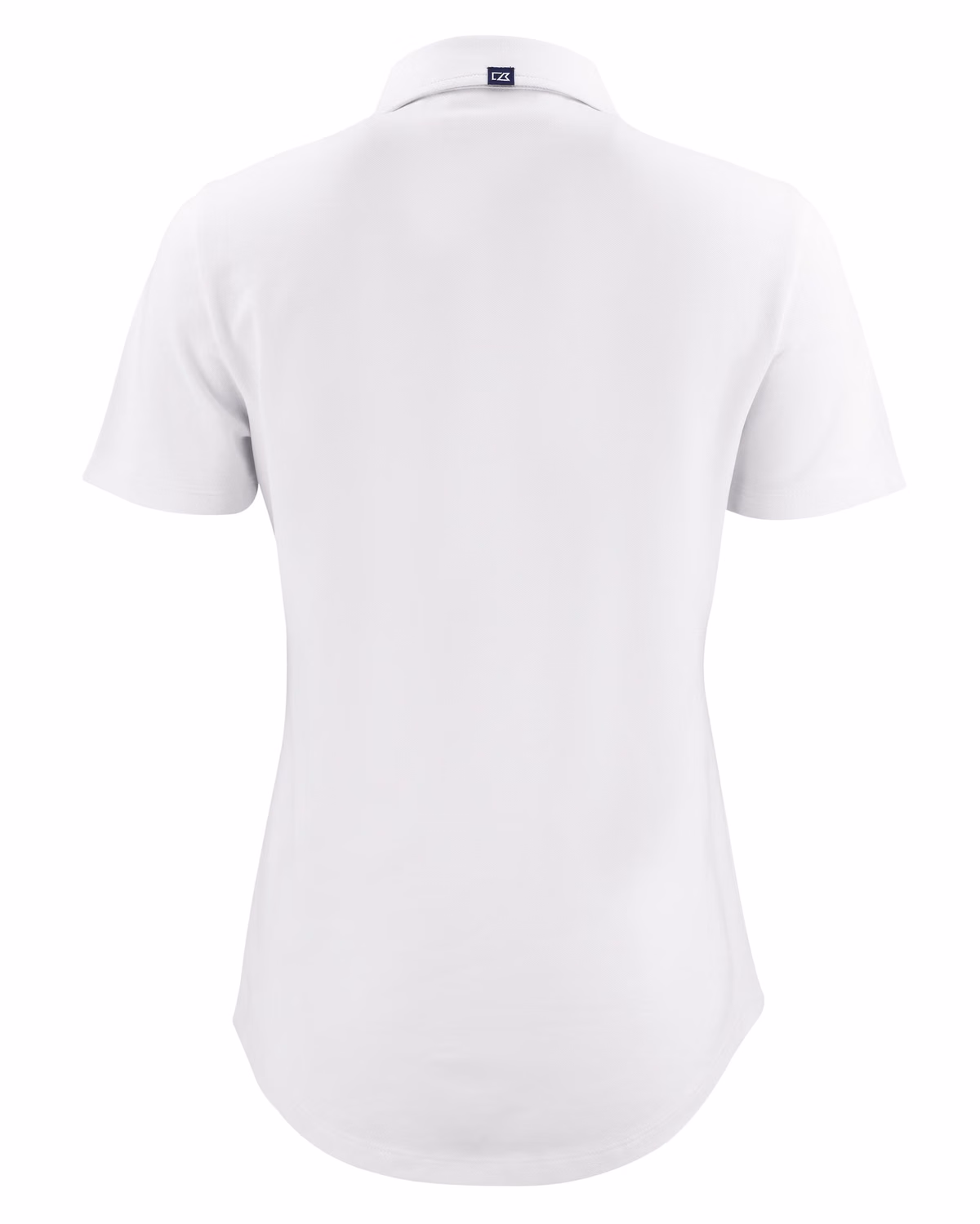Custom Cutter & Buck Advantage Refresh Recycled Cotton-Blend Pique Womens Polo — White flat front